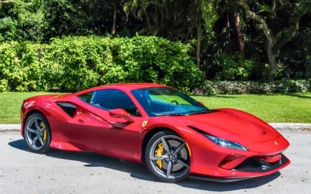 Ferrari F8 Tributo photographed outdoors for the REVANT MIAMI vehicle gallery