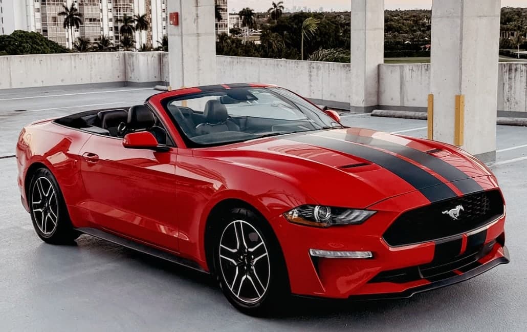 Ford Mustang in a close editorial gallery crop