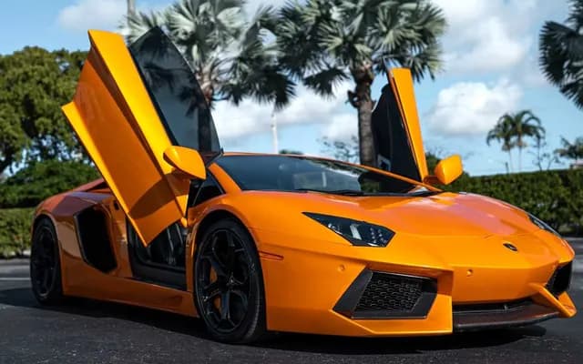Lamborghini Aventador photographed outdoors for the REVANT MIAMI vehicle gallery