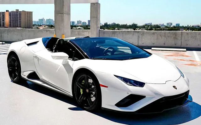 Lamborghini Huracan EVO photographed outdoors for the REVANT MIAMI vehicle gallery