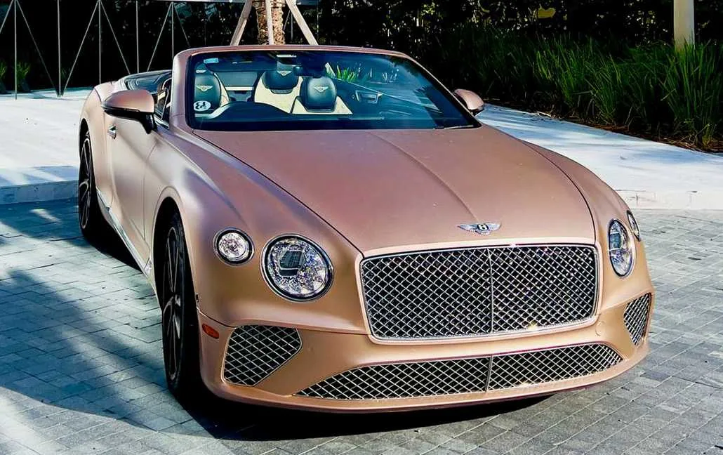 Exterior view of 2025 Bentley GTC Mulliner for a Miami drive